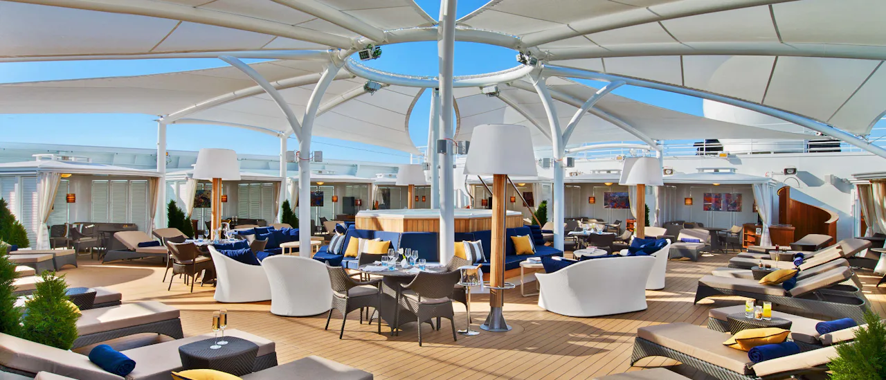 "The Retreat ", El Retiro es el oasis del barco para relajarse