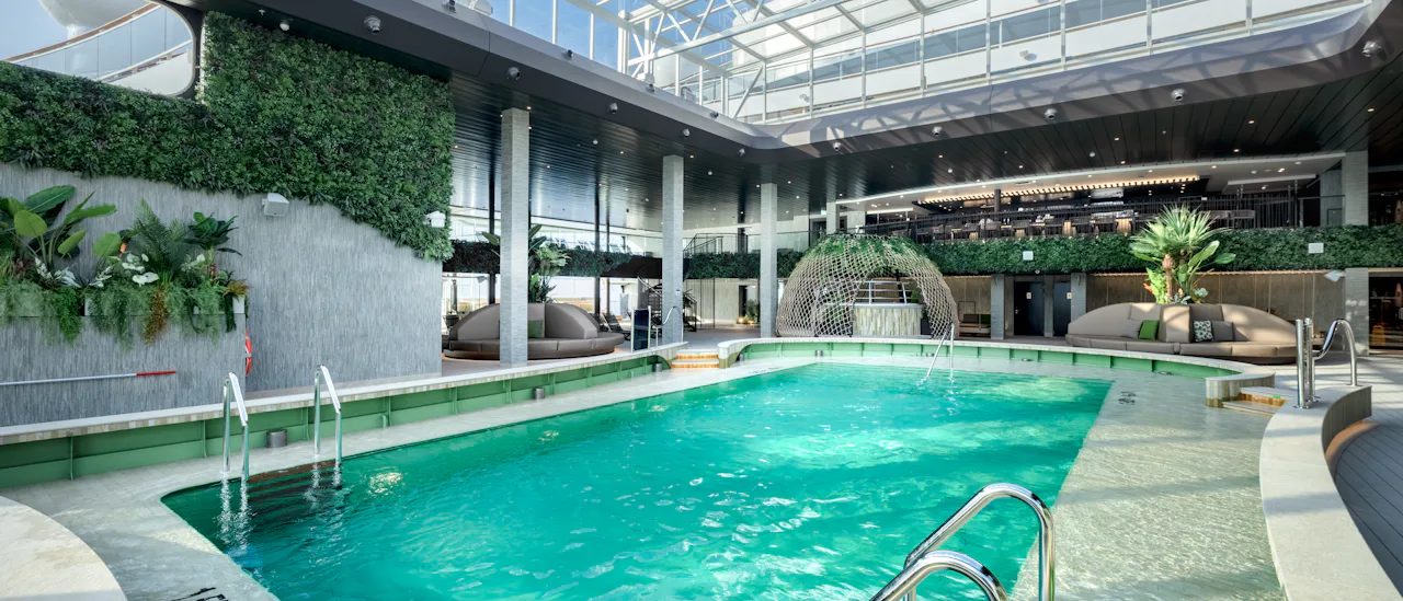 La máxima relajación junto a la piscina en Botanic Garden