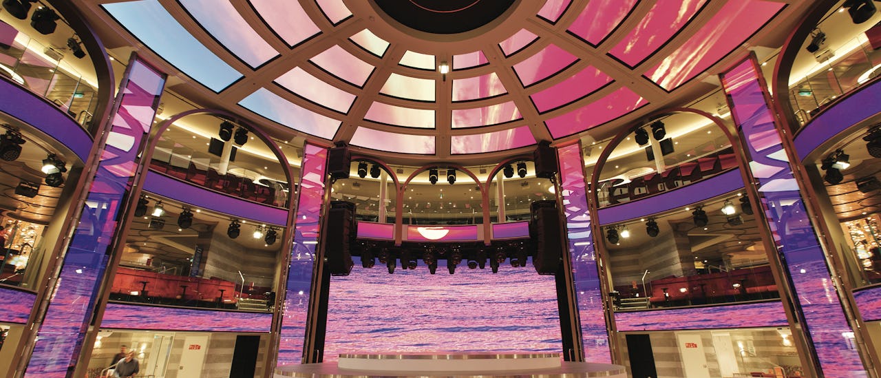 Colosseo Piazza - the heart of the ship where something is always happening with different performances