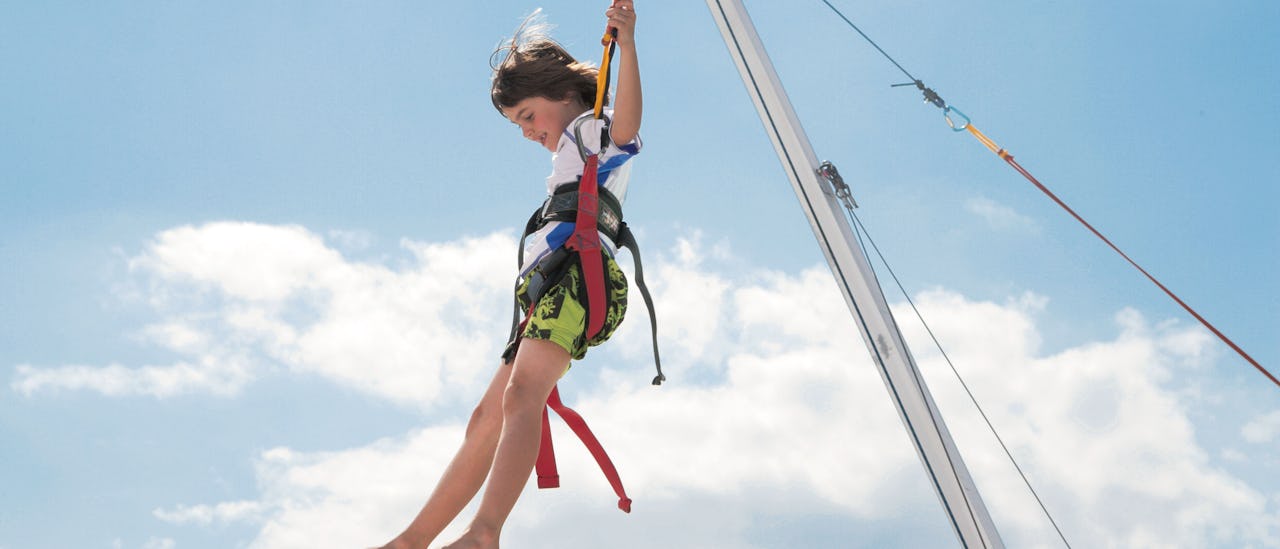 Salta en el trampolín