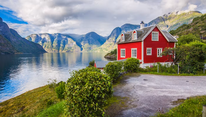 Vista de paisajes de  Noruega 