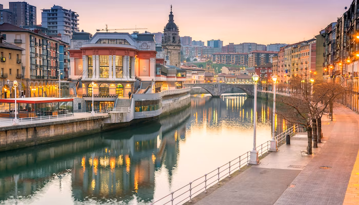 Vista del centro histórico de Bilbao