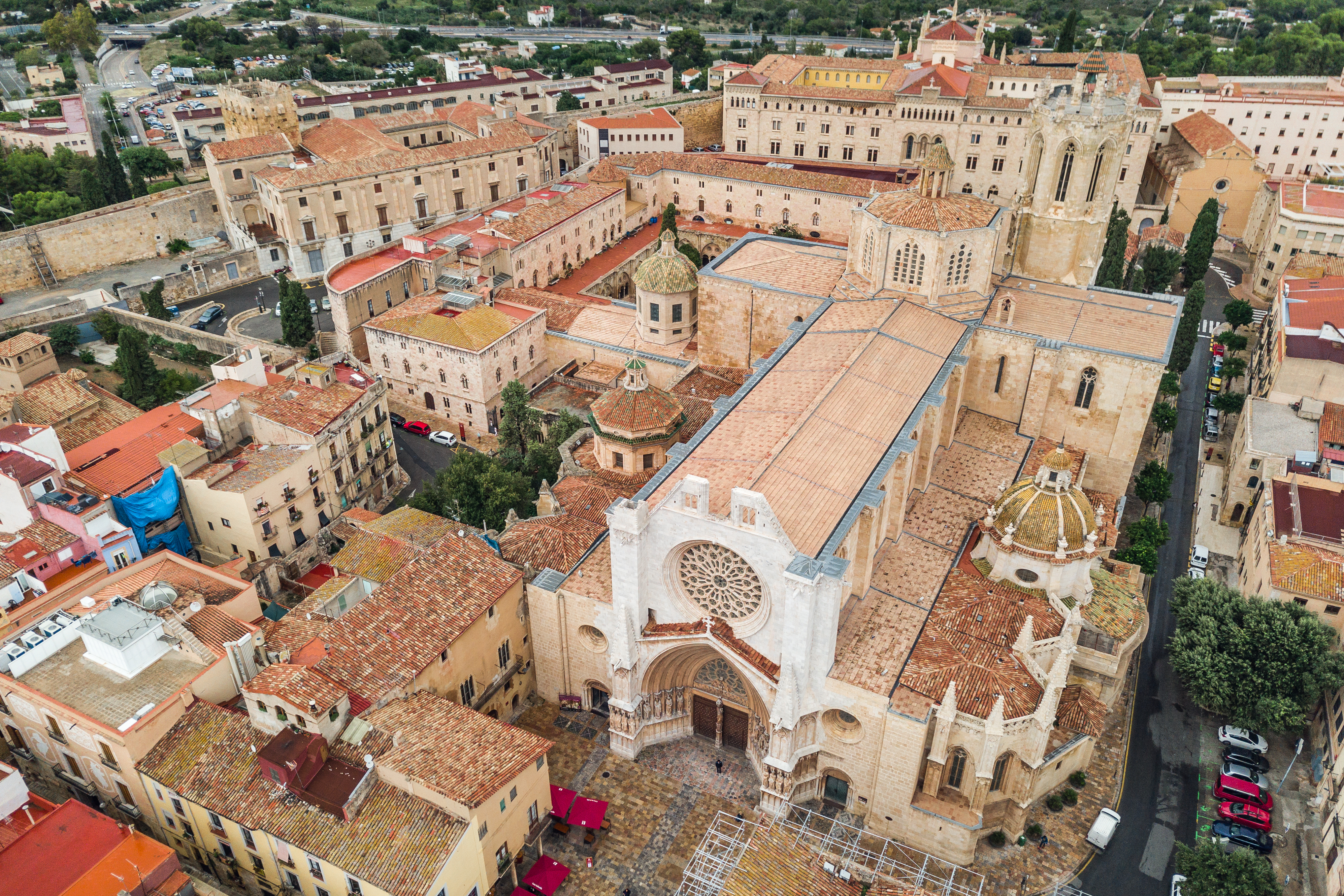 Vista aerea de la catedral de Tarragona