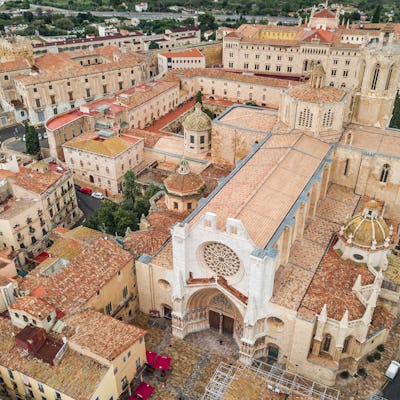 Vista aerea de la catedral de Tarragona