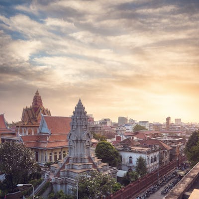 Vista aerea de la ciudad Phnom Penh