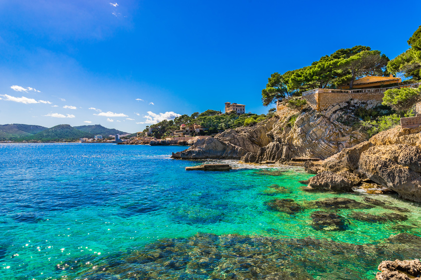 Vista de playa de Cala en Mallorca