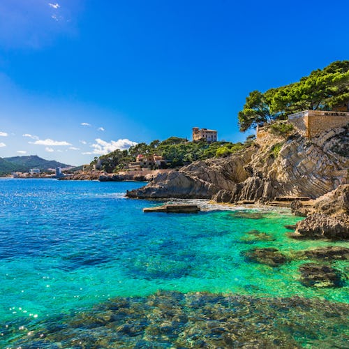 Vista de playa de Cala en Mallorca