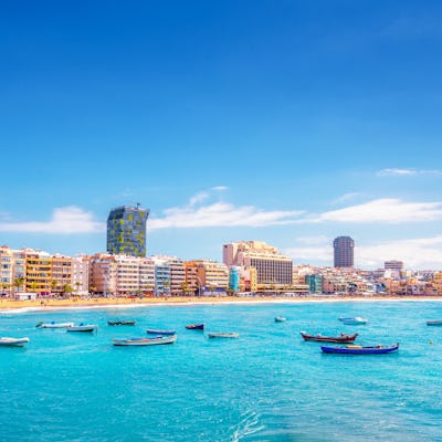 Vista aérea de playas de Las Palmas
