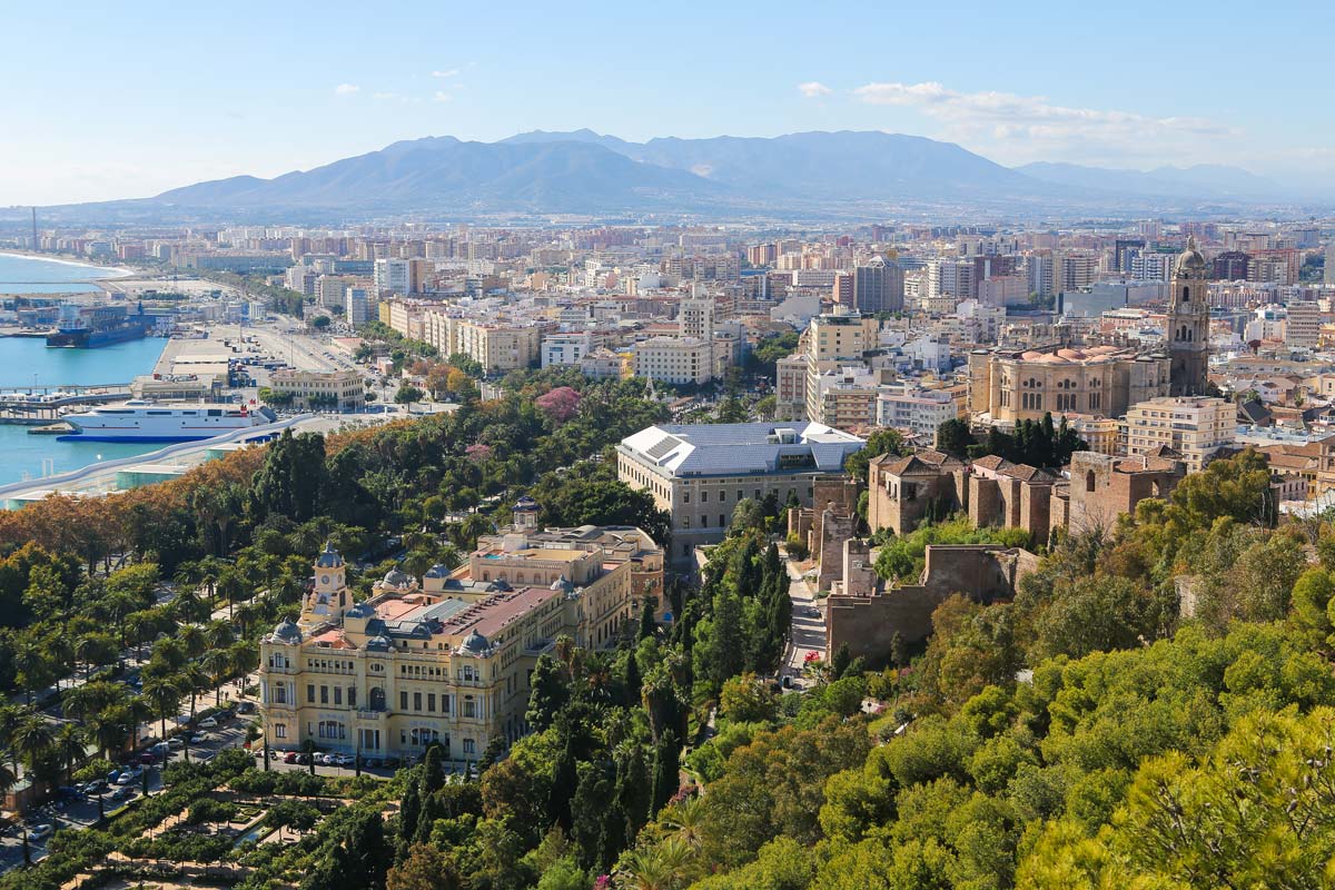 Vista panorámica de Málaga