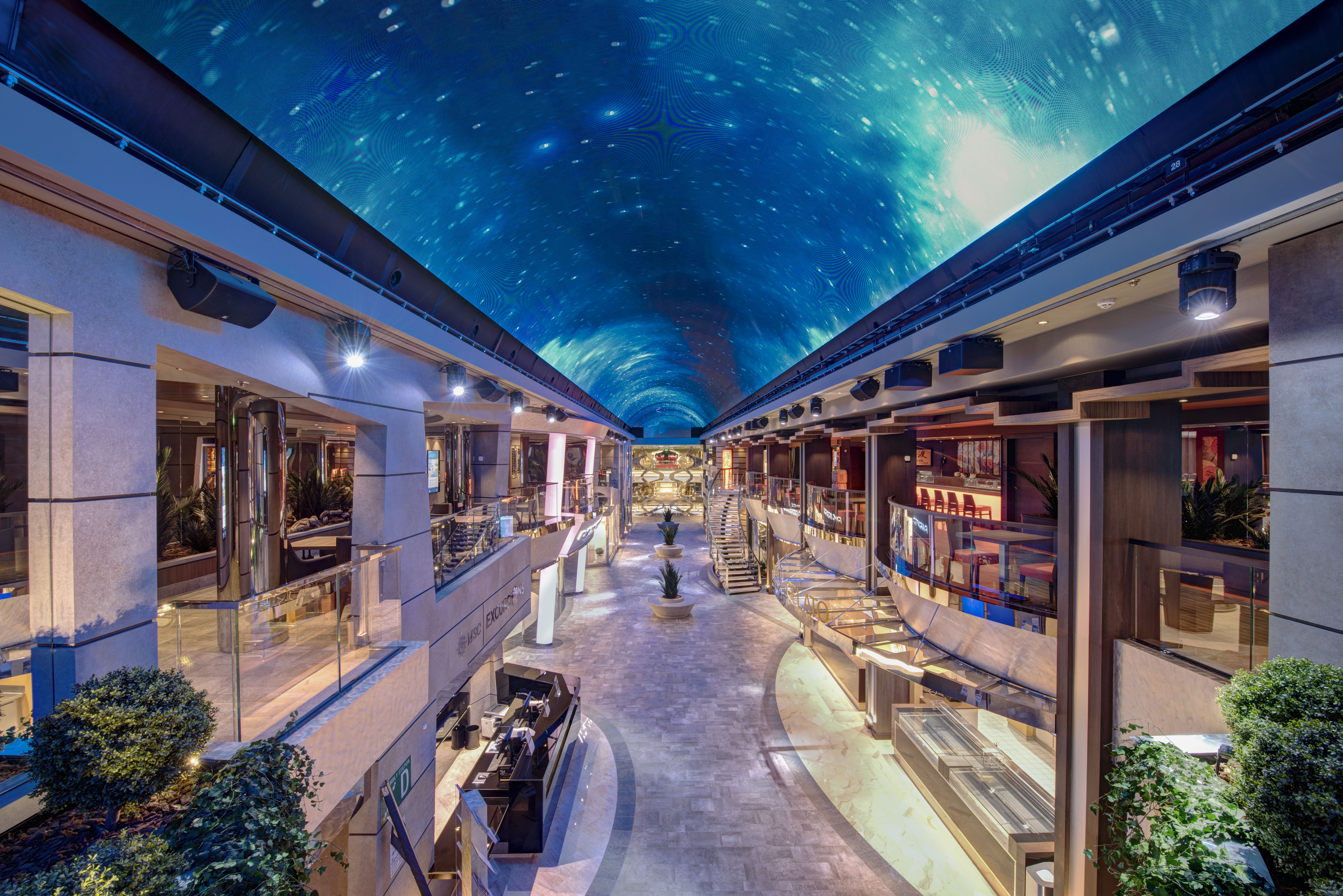 Crucero MSC vista interna