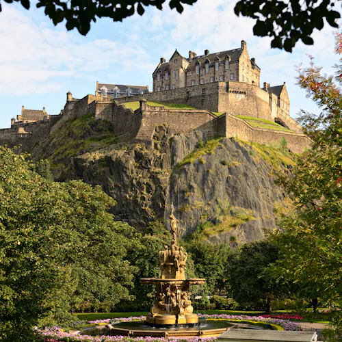 Vista de Castillo en Escocia
