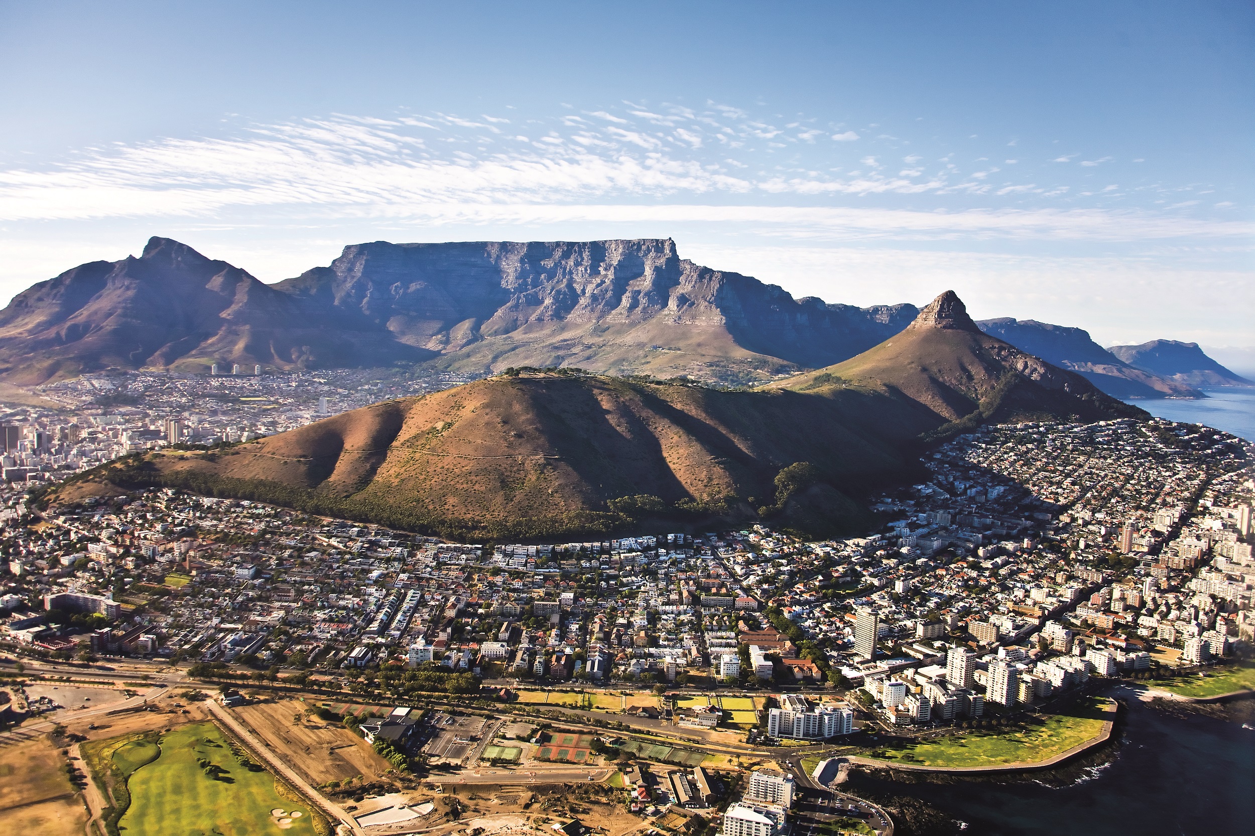 Vista aérea de Sudáfrica