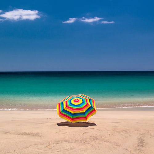 Vista de playa de islas Canarias